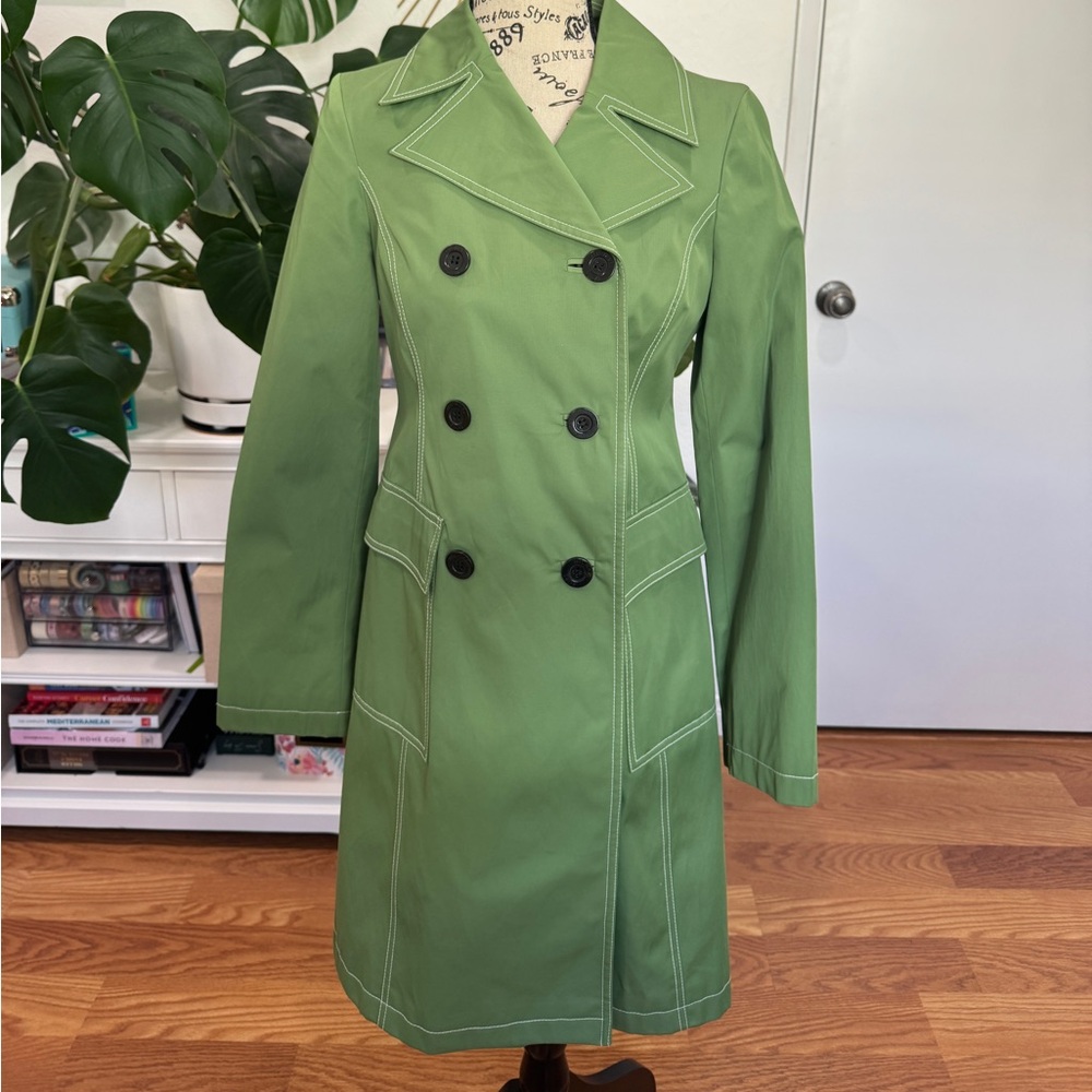 Michael Kors Green Trench Coat.